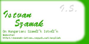 istvan szamak business card